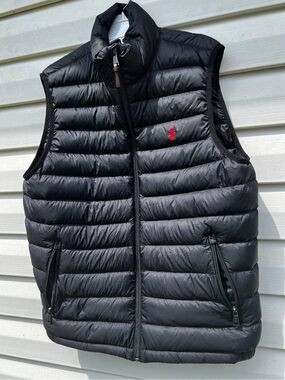 CLEAN Ralph Lauren size Large Womens Vest Packable Duck Black
